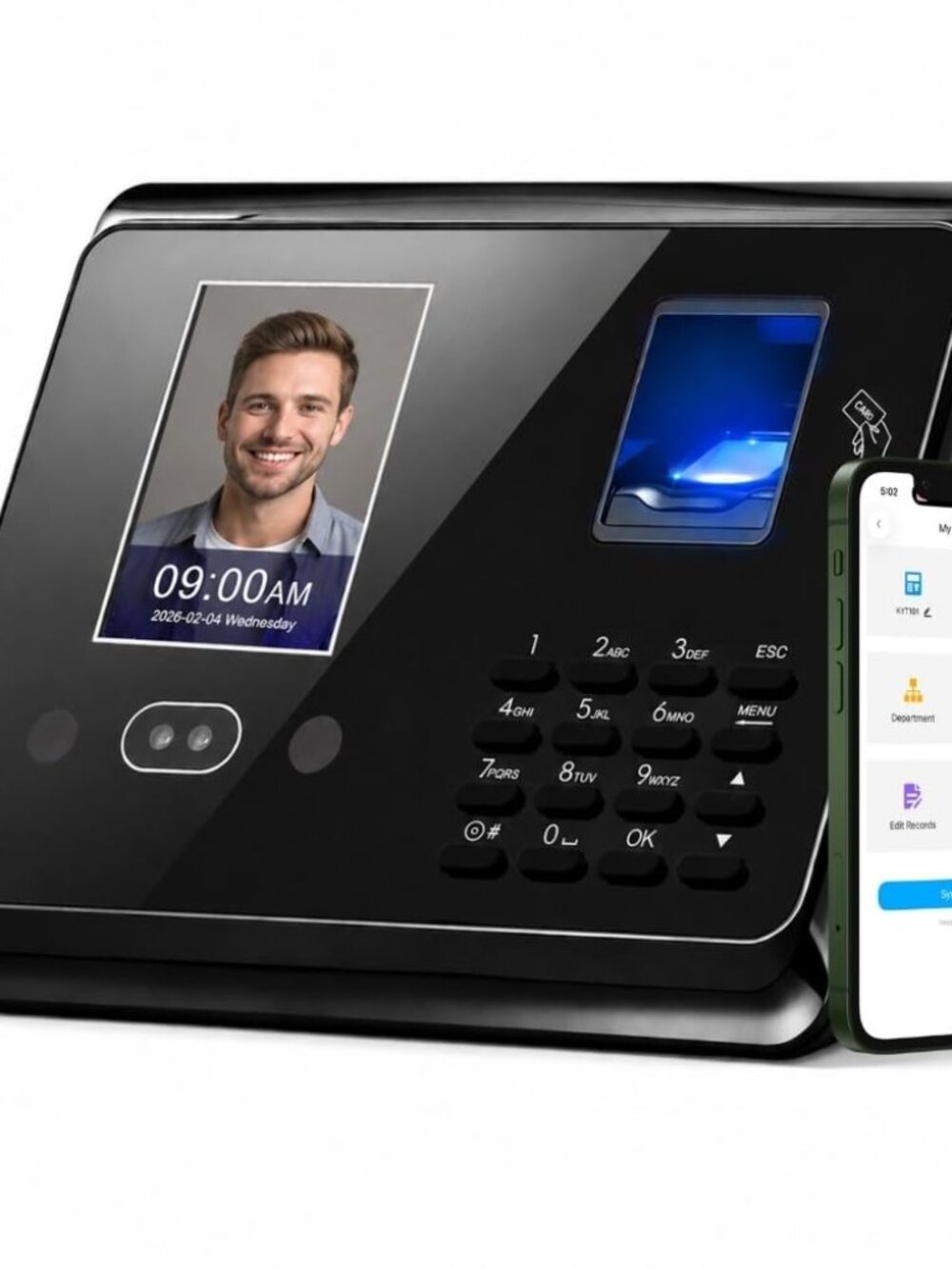 NEW Employee Time Clock with Face Recognition for Local App Attendance System IC